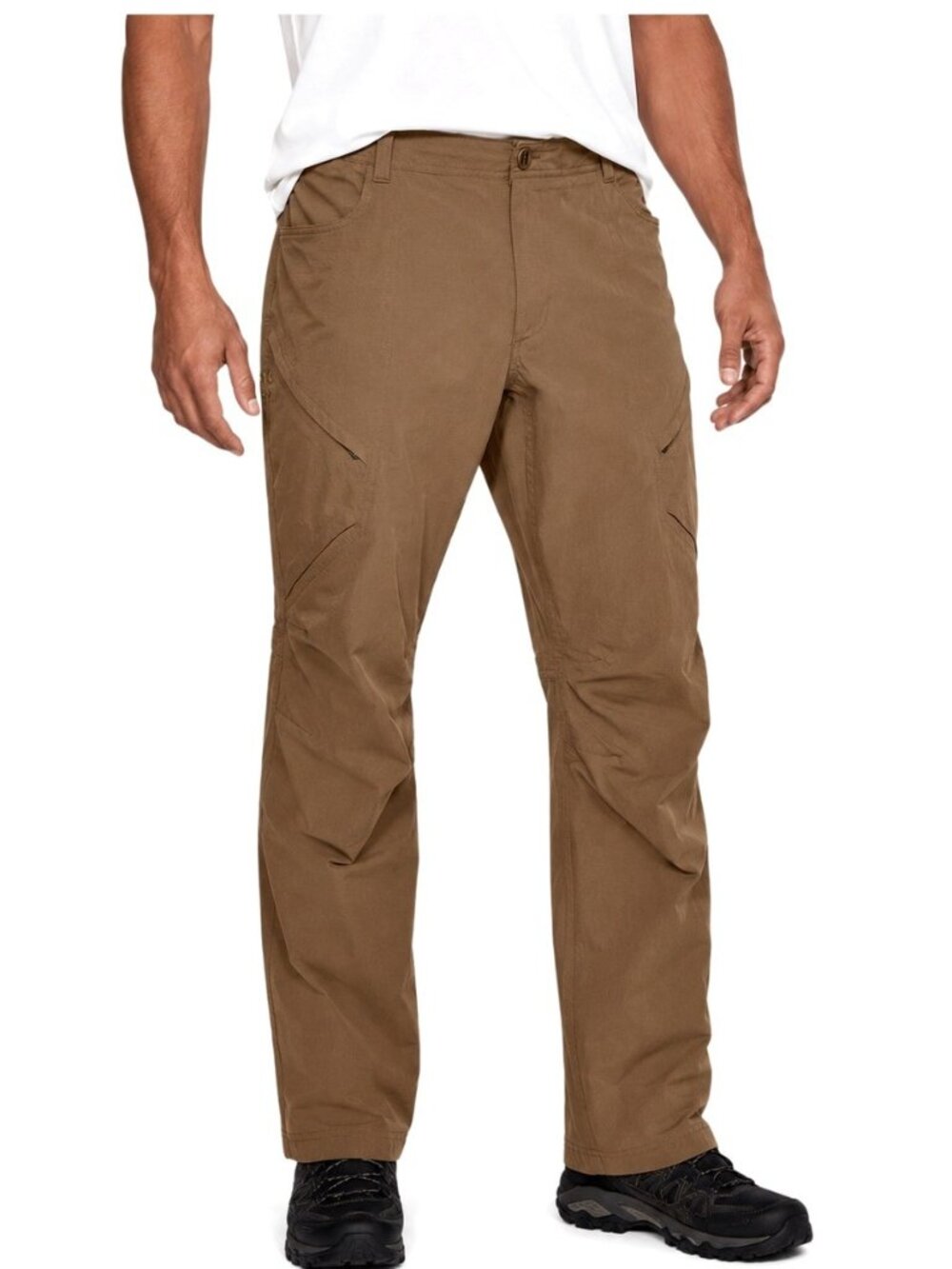 Under Armour Pants Mens 42x30 Brown Moisture Wick Hiking Trail Hunt Camping Dad